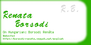 renata borsodi business card